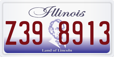 IL license plate Z398913