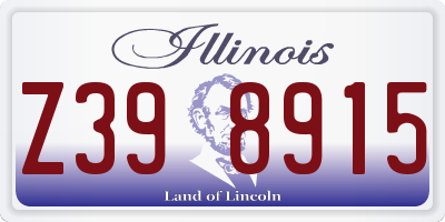 IL license plate Z398915