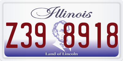 IL license plate Z398918