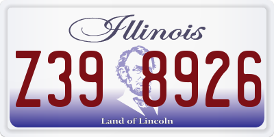 IL license plate Z398926