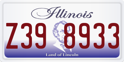 IL license plate Z398933