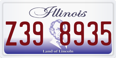 IL license plate Z398935