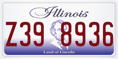 IL license plate Z398936