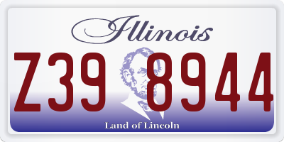 IL license plate Z398944