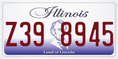 IL license plate Z398945