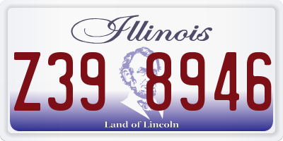 IL license plate Z398946