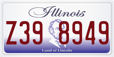 IL license plate Z398949