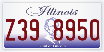 IL license plate Z398950