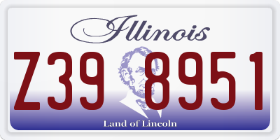 IL license plate Z398951