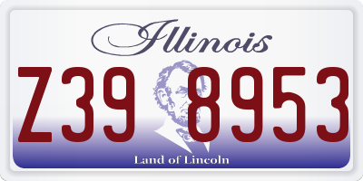 IL license plate Z398953