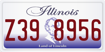IL license plate Z398956