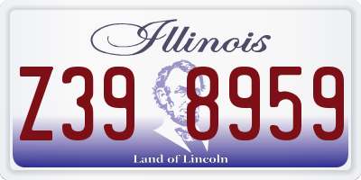 IL license plate Z398959