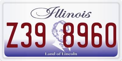 IL license plate Z398960