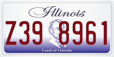 IL license plate Z398961