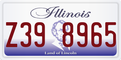 IL license plate Z398965