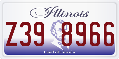 IL license plate Z398966