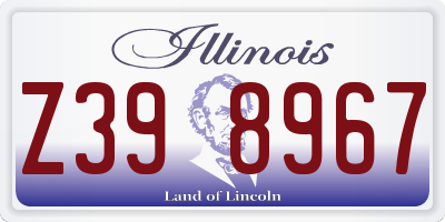IL license plate Z398967