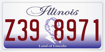 IL license plate Z398971