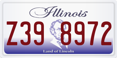 IL license plate Z398972