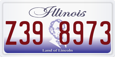 IL license plate Z398973