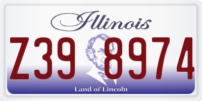 IL license plate Z398974