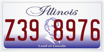 IL license plate Z398976