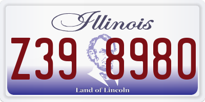 IL license plate Z398980
