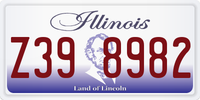 IL license plate Z398982
