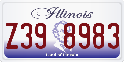 IL license plate Z398983