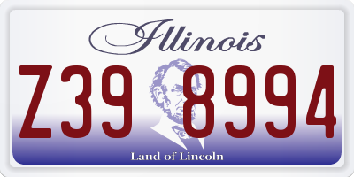 IL license plate Z398994