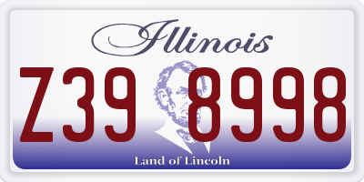 IL license plate Z398998
