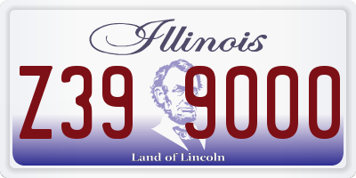 IL license plate Z399000