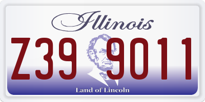 IL license plate Z399011