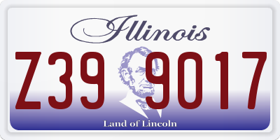 IL license plate Z399017