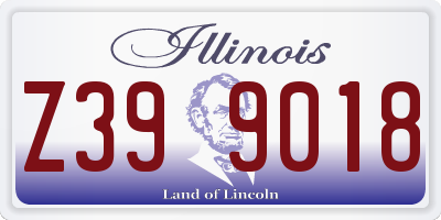 IL license plate Z399018