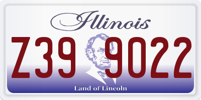 IL license plate Z399022