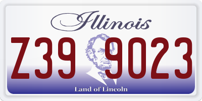 IL license plate Z399023