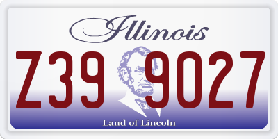 IL license plate Z399027