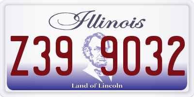 IL license plate Z399032