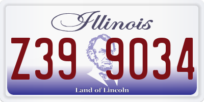 IL license plate Z399034