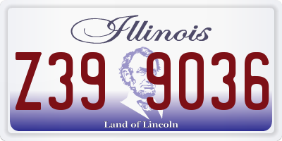 IL license plate Z399036