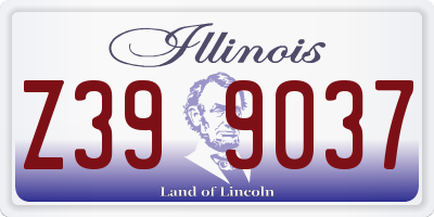 IL license plate Z399037