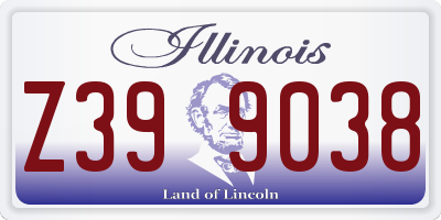 IL license plate Z399038