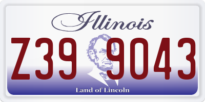 IL license plate Z399043