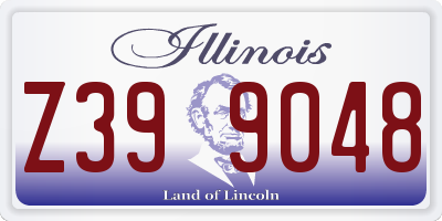 IL license plate Z399048