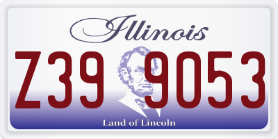 IL license plate Z399053