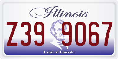 IL license plate Z399067