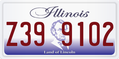 IL license plate Z399102