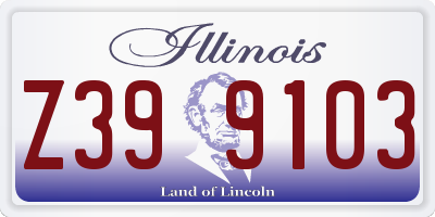 IL license plate Z399103
