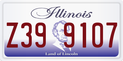 IL license plate Z399107